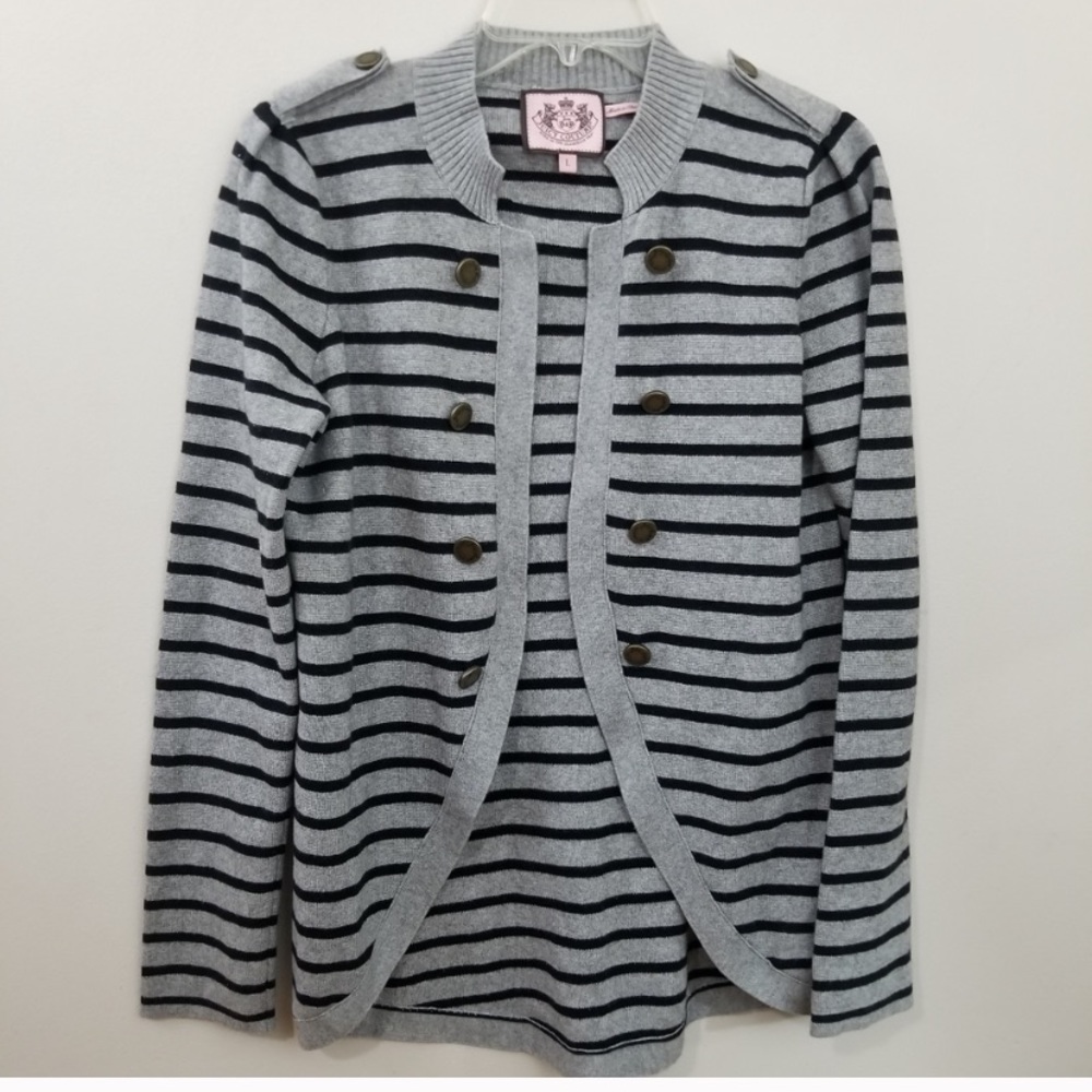 Open Cardigan Military Style Juicy Couture Sweater